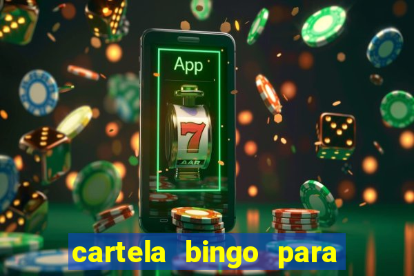 cartela bingo para cha de cozinha imprimir gratis